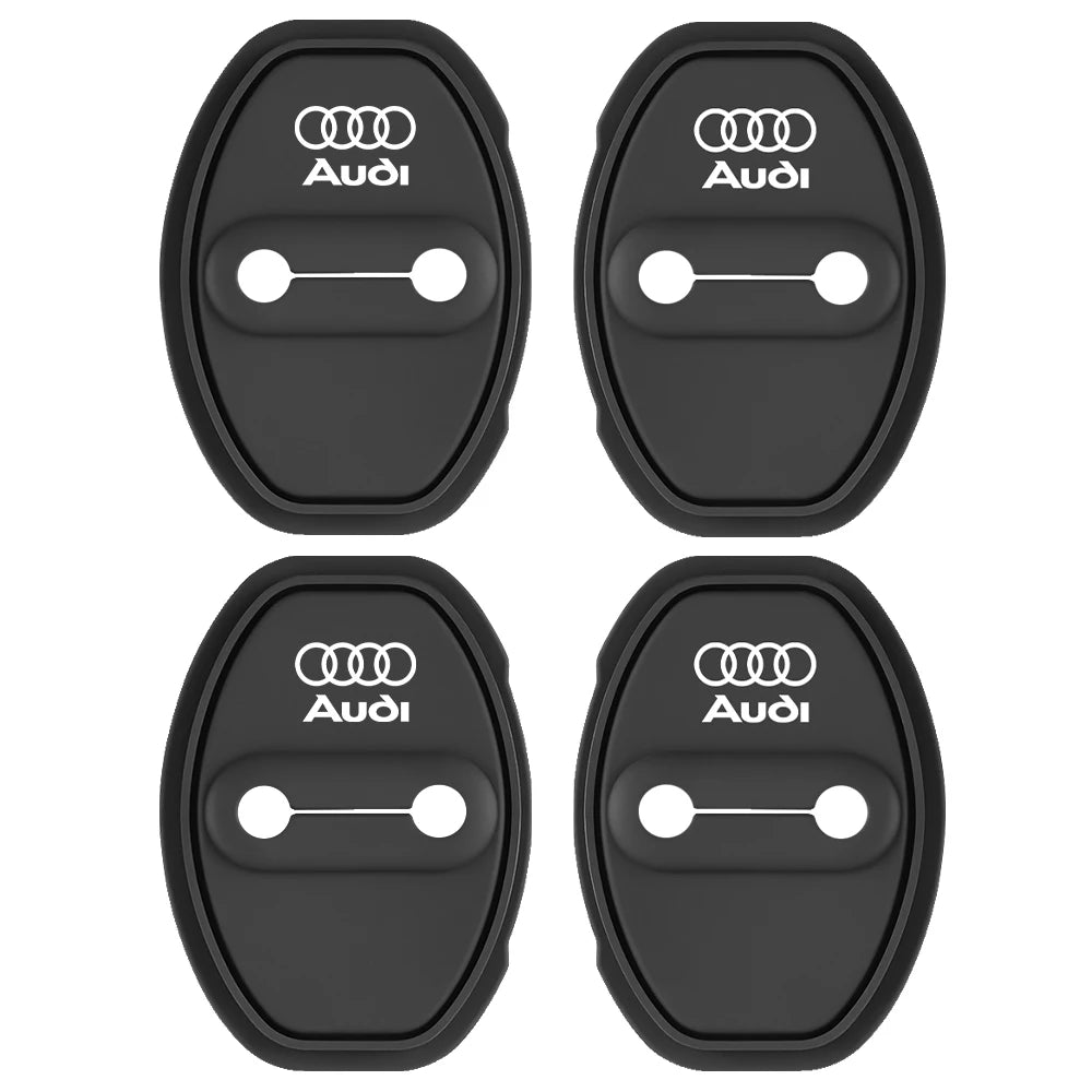 2/4PCS Silicone Car Door Lock Cover Door Stopper Protector For Audi SLINE A4 B8 B6 B9 B7 A3 8P 8V 8L A6 C7 C6 C5 Q5 A5 Q7 A1 Q3