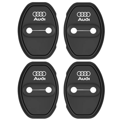 2/4PCS Silicone Car Door Lock Cover Door Stopper Protector For Audi SLINE A4 B8 B6 B9 B7 A3 8P 8V 8L A6 C7 C6 C5 Q5 A5 Q7 A1 Q3
