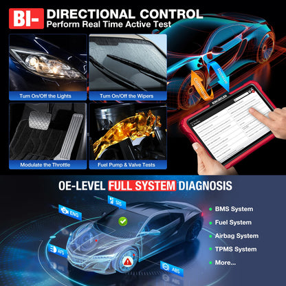 【 2 Year Free Update】KINGBOLEN K10 PRO ELITE OBD2 Scanner ECU Coding 40+ Service CANFD FCA All System Diagnostic Tool Active T