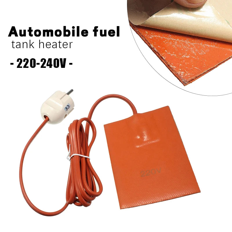 250W Car Tank Heater Pad Engine Oil Pan Sump Tank Mats Heating Silicone Pads For Auto Fuel Heaters Wear Protect With EU Plug