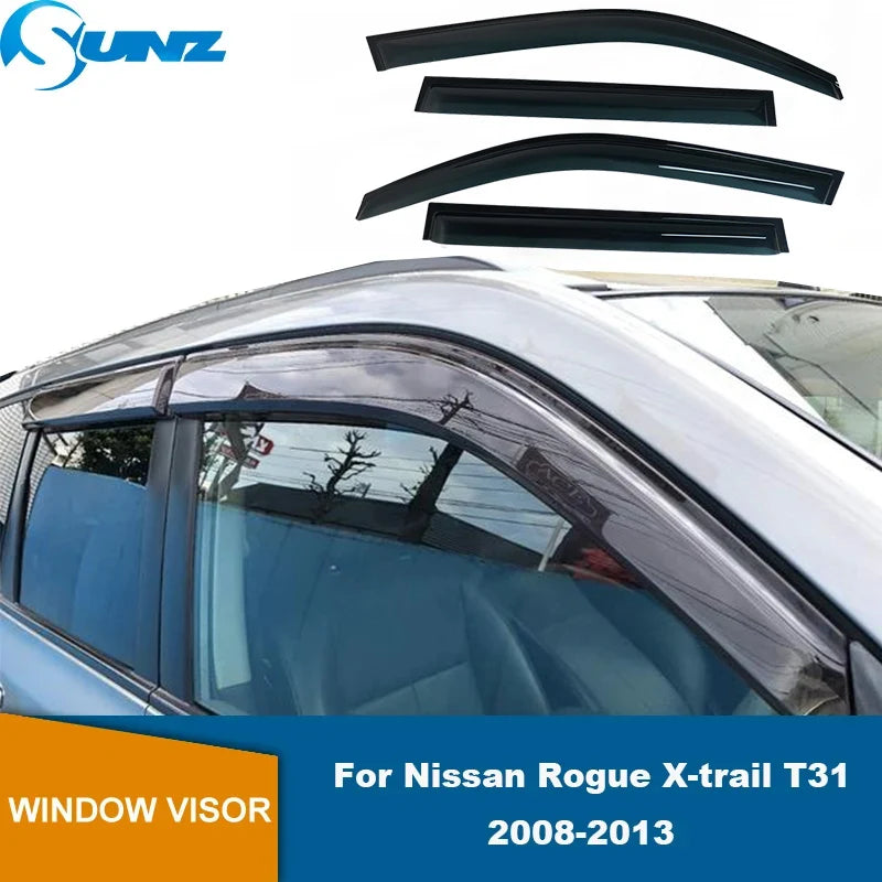 Side Window Deflector For Nissan Rogue X-trail T31 2008 2009 2010 2011 2012 2013 Car Windows Rain Shelter Shield Window Visor