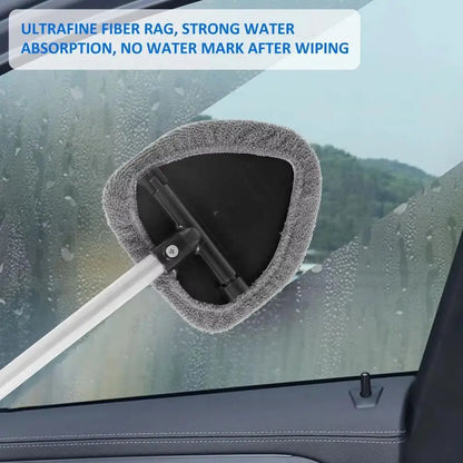 Telescopic Car Window Windshield Cleaning Brush Kit Microfiber Window Glass Cleaner Car Window Cleaner Scraping Mist Eliminator