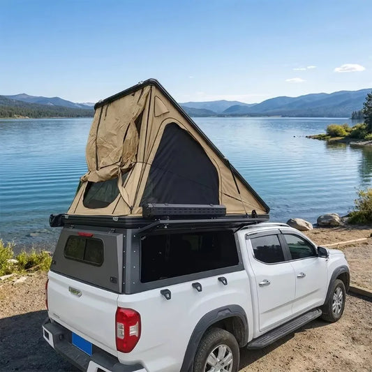 Customized Spacious Rooftop Tent with Large Awning Quick Pop Up Tents for Tent Camping Heavy Duty Camper Trailers Roof Top Tent