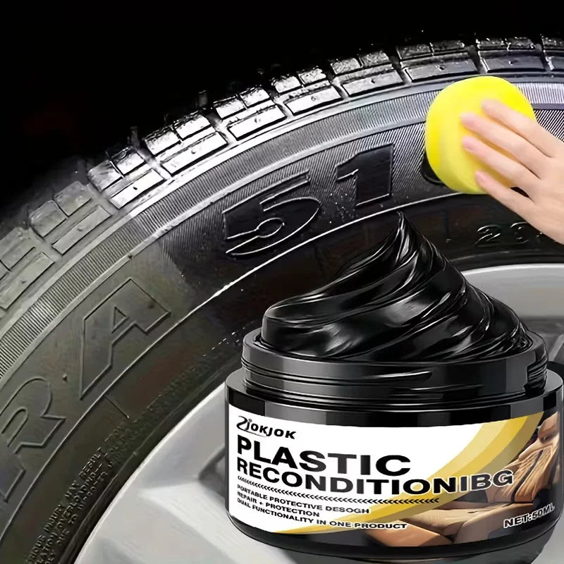 Tire Shine Spray - Quick & Even Application, Long-Lasting Black Shine, Anti-Aging & Waterproof for All Vehicle Tires