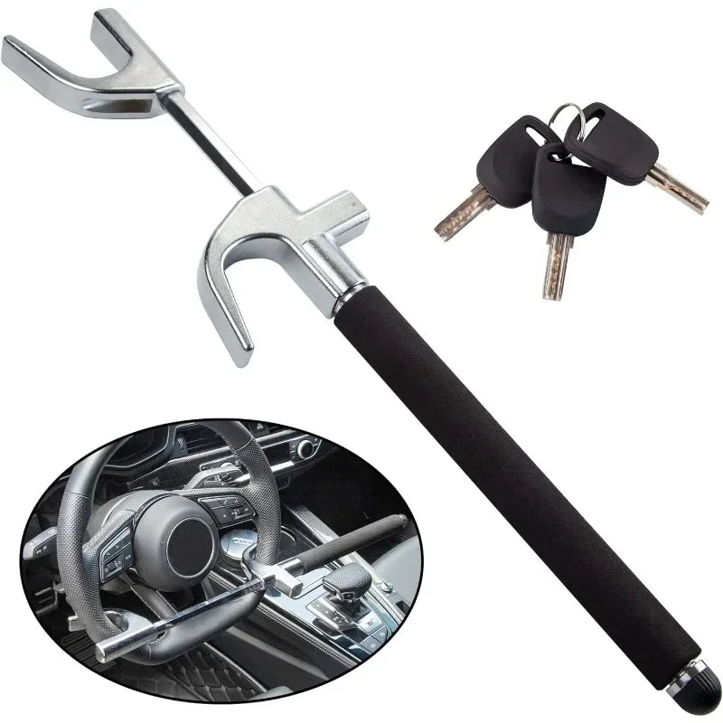 Car Steering Wheel Lock Excellent Anti Theft Ability Adjustable Telescopic Window Breaking Telescopic Lock Self Defense Car