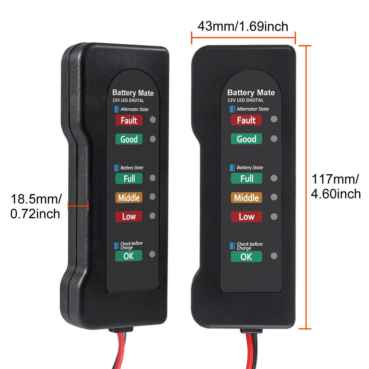 12V Car Battery Tester Automotive Alternator Checker Analyzer for Battery Charging System