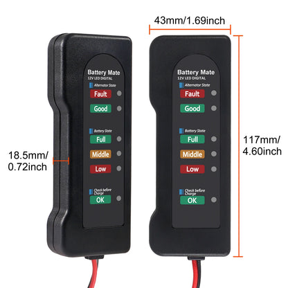 12V Car Battery Tester Automotive Alternator Checker Analyzer for Battery Charging System
