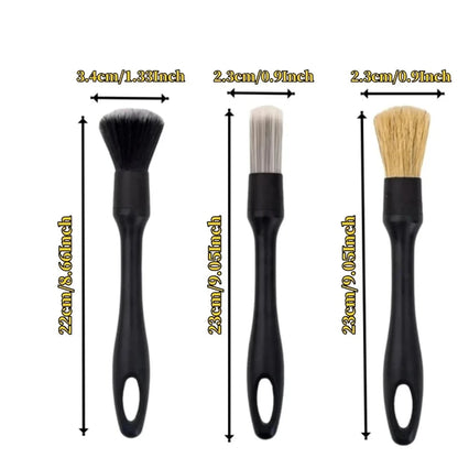5-1PCS Car Detailing Brush Set Auto Interior Cleaning Tools Air Conditioning Vent Cleaner Crevis Sweep Dust Duster Car Wash Kit
