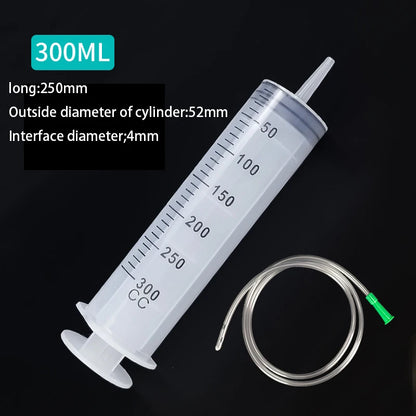 Plastic Syringe Ink-filling Needle Glue Dispenser 60ml-500ml Large-capacity Syringe Pump with 1m Hose for Washing and Pumping