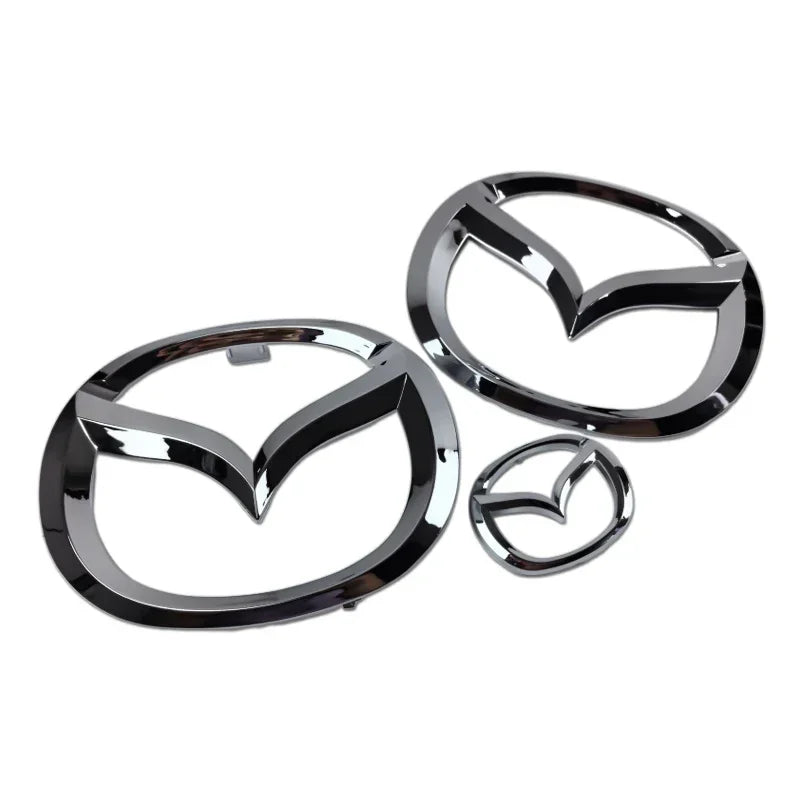 Plastic Car Front Trunk Emblem for Mazda 5 Logo Steering Wheel Badge 3D Body Replaced Sticker Rear Tail Refitting Decoration
