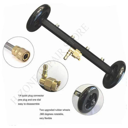 5000PSI car chassis high pressure washer 16 inch electric car washing locomotive bottom water broom with 2 extension rods