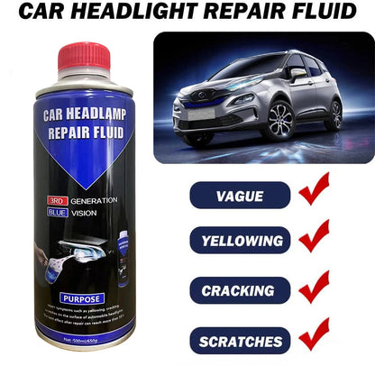 Car Headlight Polishing Restoration Kit Auto Headlight Restorer Repair Set Workshop Tools 500ML Liquid Polymer Evaporator