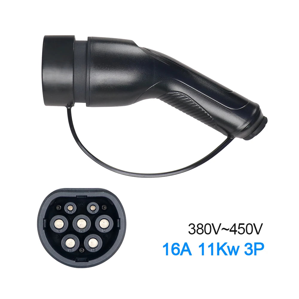 Kolanky 22KW Type 2 EVs Female EV Charger Plug 3 Phase 16A IEC 62196-2 EV Charger Connector for Electric Vehicle