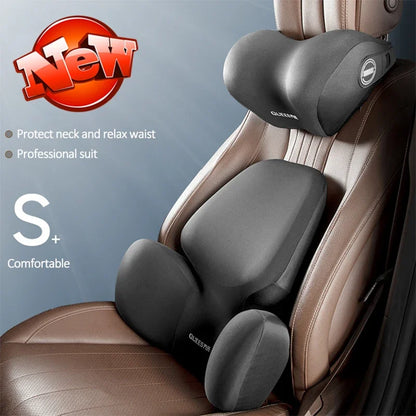 Update Car Lumbar Support Pillow Auto Neck Pillow Waist Support Removable Washable Backrest Universal Vehicle Cushion