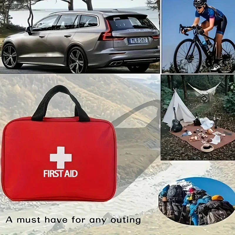 59/186/245PCS Deluxe First Aid Kit With Portable Bag - Ideal For Hunting, Hiking & Camping Emergencies，Outdoor First Aid Kit