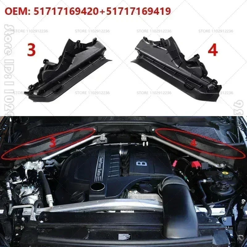 For 2007-2014 BMW X5 X6 E70 E71 Partition Panel Engine Compartment 51717169421 51717169422 51717169419 51757171791 64316945583