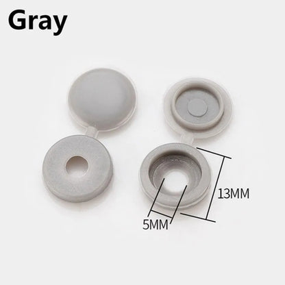 Screw Cover Cap White Black Grey Plastic One-piece Screw Cap Cover Nail Nuts Bolts Decorative Cover Screw Folding Ugly Covers