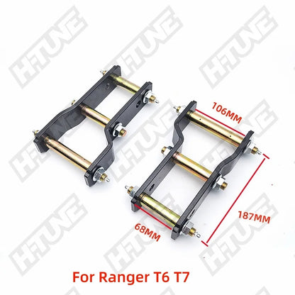 4x4 Accesorios Rear Suspension Spring Extended 2" Greasable Shackles Kits For RANGER T6 T7 T8 2012+/BT50 2012+ / T9 2022+