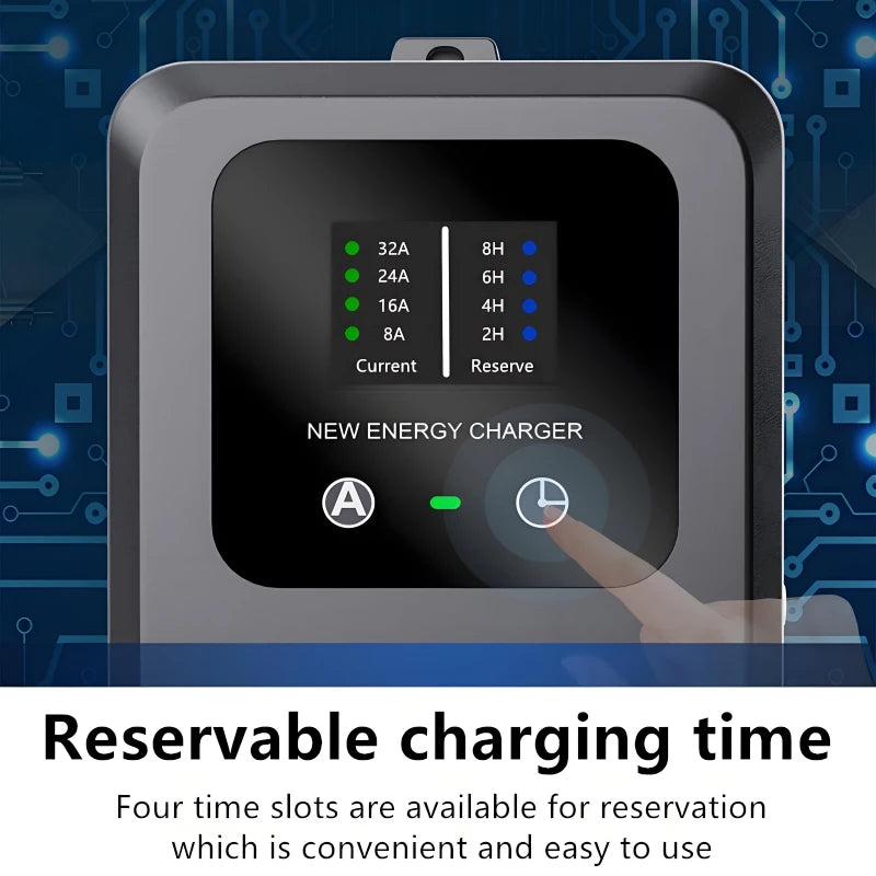 Electric Car Charger 7KW EV Charger Type2 / Type1 / GBT EV Charging Station 32A 1Phase Wallbox Type 2 Type 1 GB/T with Cards