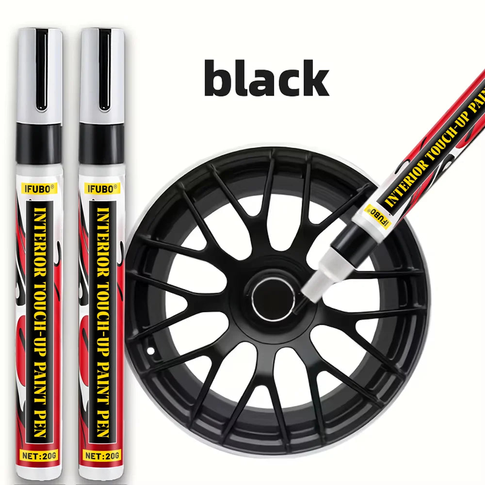 IFUBO 20G Black Car Paint Repair Pen Universal Car Interior Scratch Remover for Car Seat Body Wheel Instant Touch Up