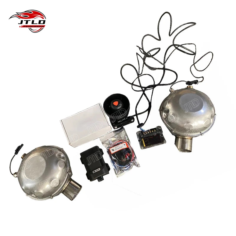 JTLD With High Pitch Exhaust Electronic Active Exhaust Drums Booster Speakers Sound With Remote Control Smartphone Controller