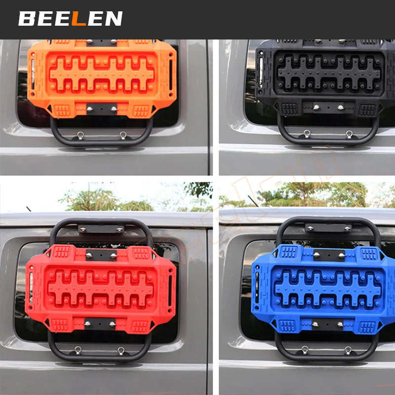 Off-Road Recovery Traction Boards + Window Ladder Brackets For Suzuki Jimny JB64 JB74W 2019-2023 Mud Sand Self Rescue Anti-Skid