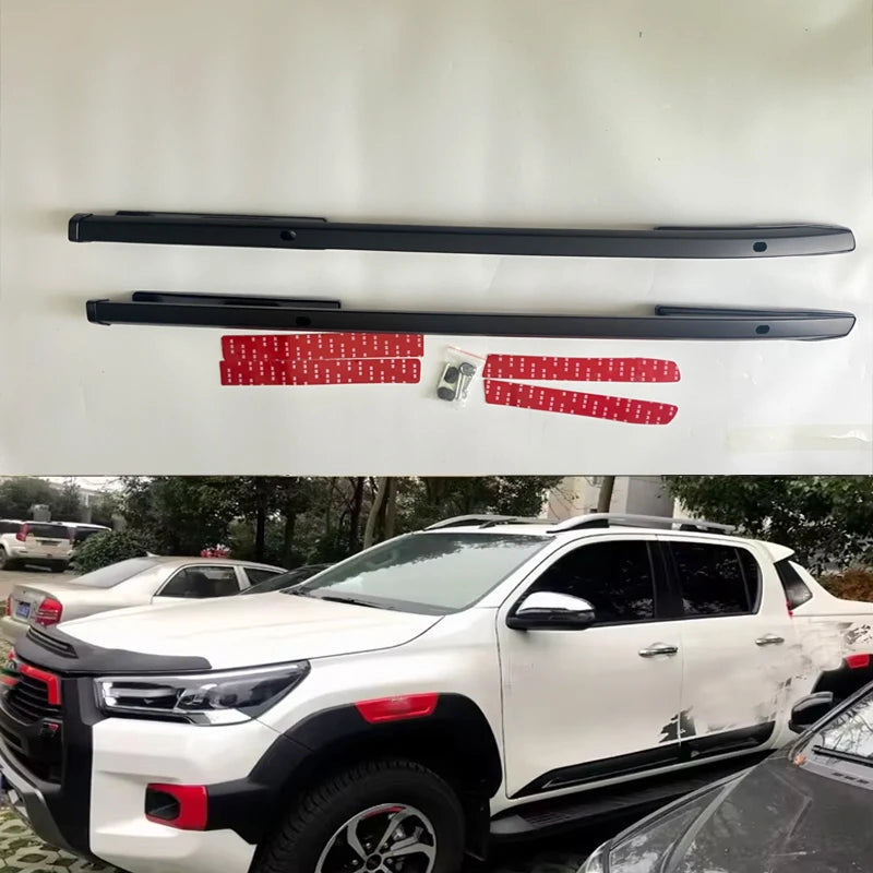 Car Roof Rack For Hilux Revo Rocco 2015 2016 2017 2018 2019 2020 2021 2022 Aluminum Alloy Bracket Luggage Truck Vehicle