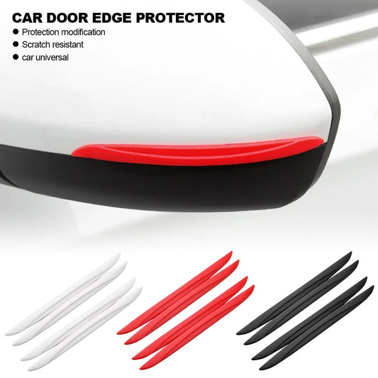 4/6PCS Set Universal Scrape Guard Bumper Guards Car Door Edge Protector Rearview Mirror Protection Sticker Protective Strip