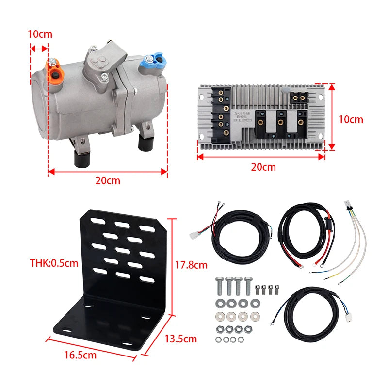 Universal Automotive Auto Electric Air Conditioning Compressor 12V 24V for Car Van Street Rod Hot Classic A/C Conditioner