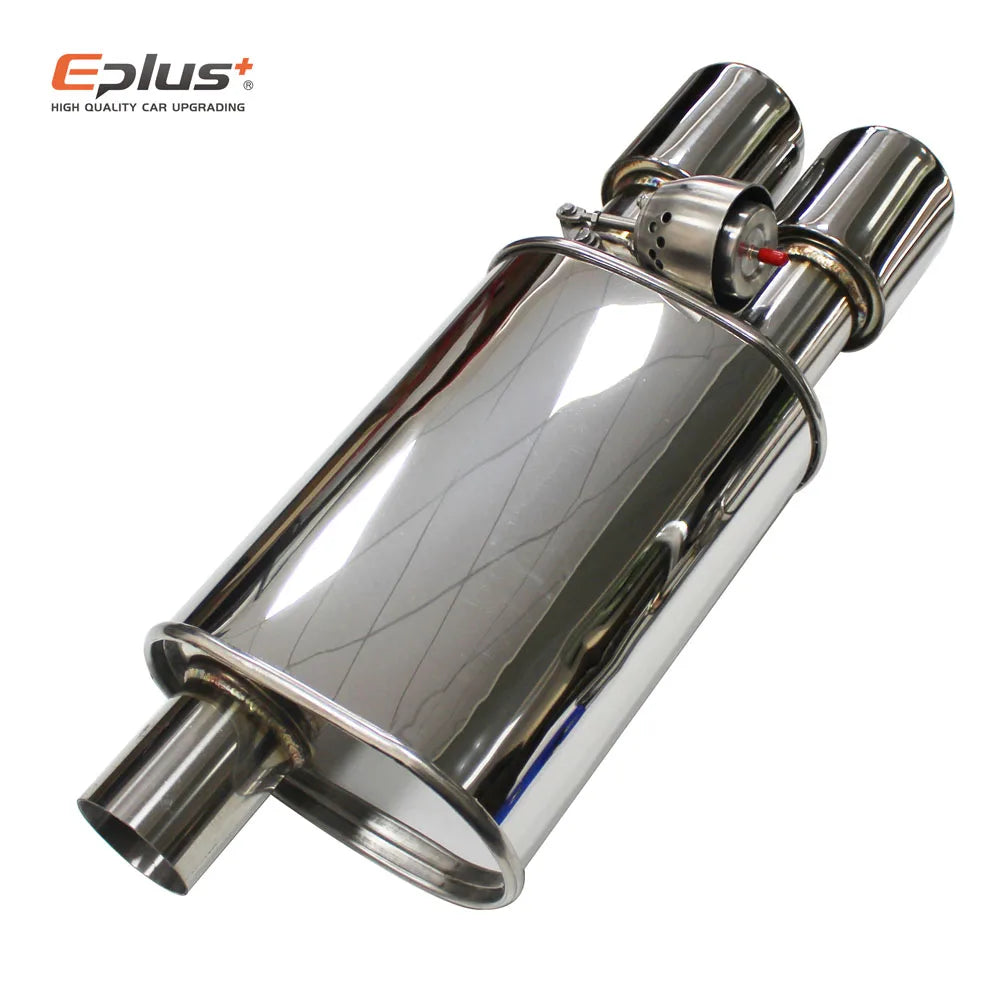 EPLUS 1 Pair Car Exhaust System Vacuum Valve Control Exhaust Pipe Muffler Kit Variable Sound Universal 51 63 76 MM With Nozzle