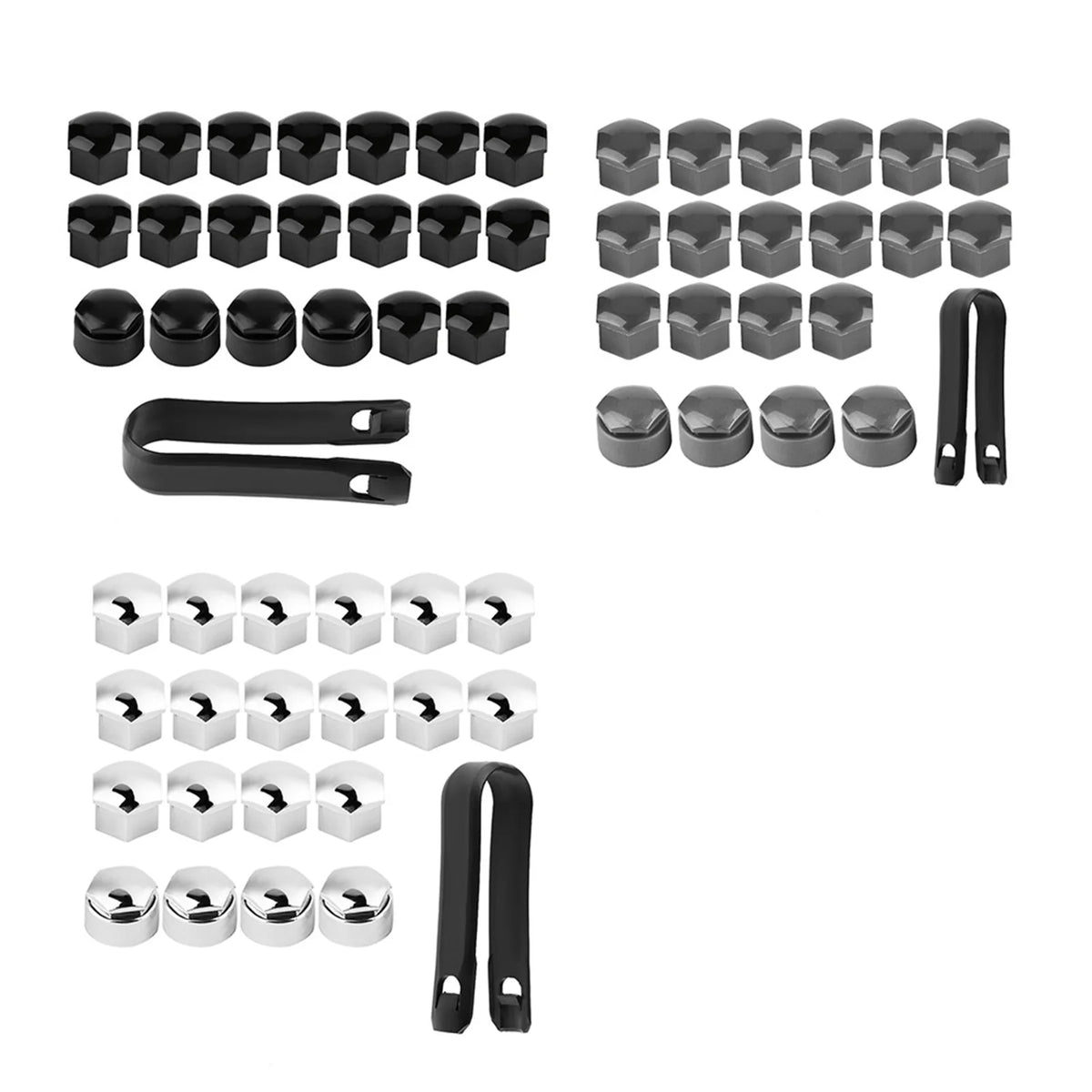 16pcs 17mm Nut Car Wheel Auto Hub Screw Protection Antitheft Cover Cap