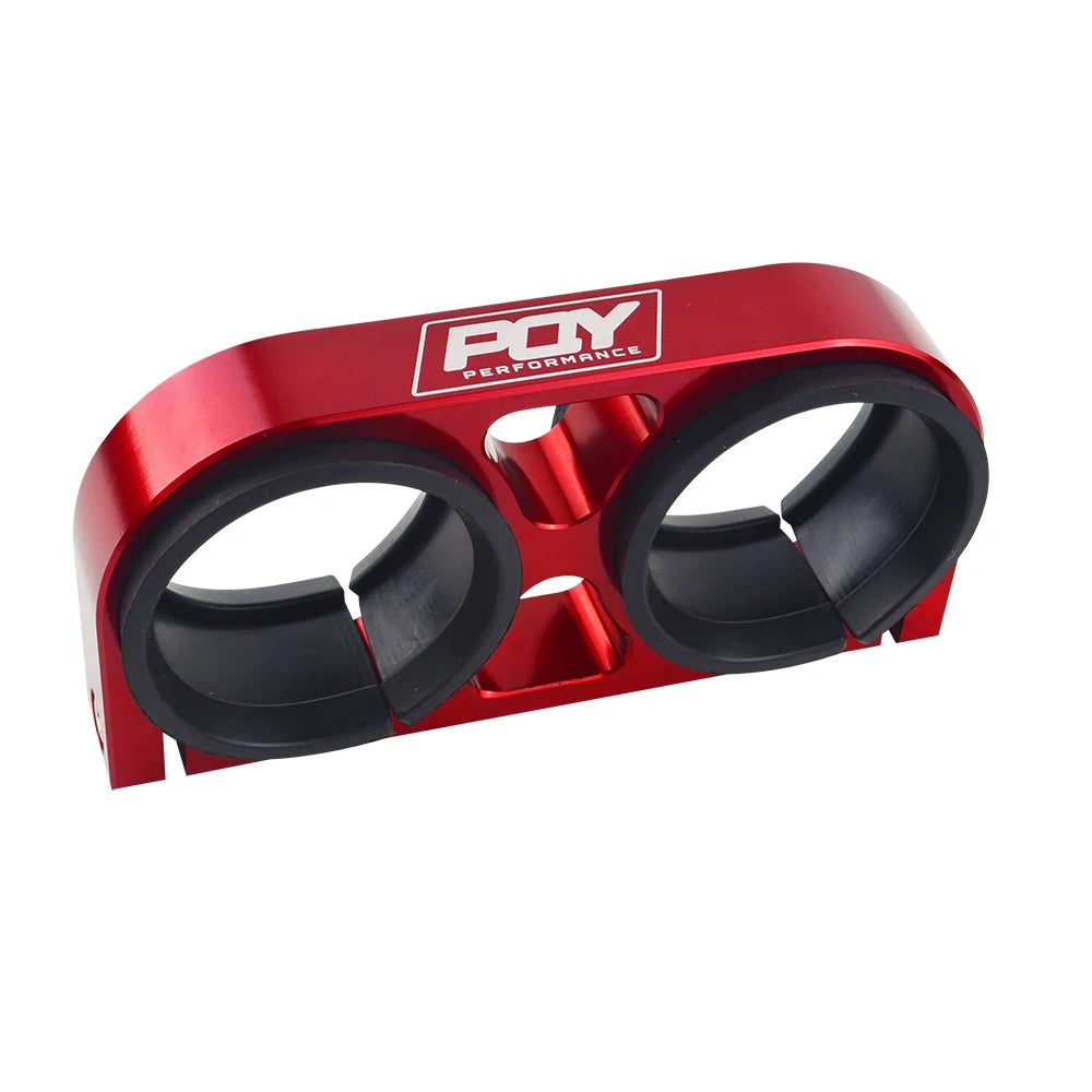 VR - Twin Fuel Pump Bracket Billet Aluminium Assembly OUTLET Manifold In Black for 044 Fuel Pump W/ PQY Logo VR-LD2642-QY