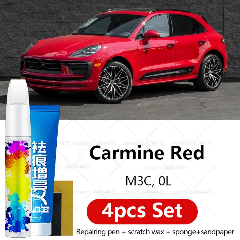 Car Paint Repair Pen For 2014-2025 Porsche Macan Paint Scratch Repair Accessories 4PCS White S9R Chalk M9A Blue MD5 Green M6C