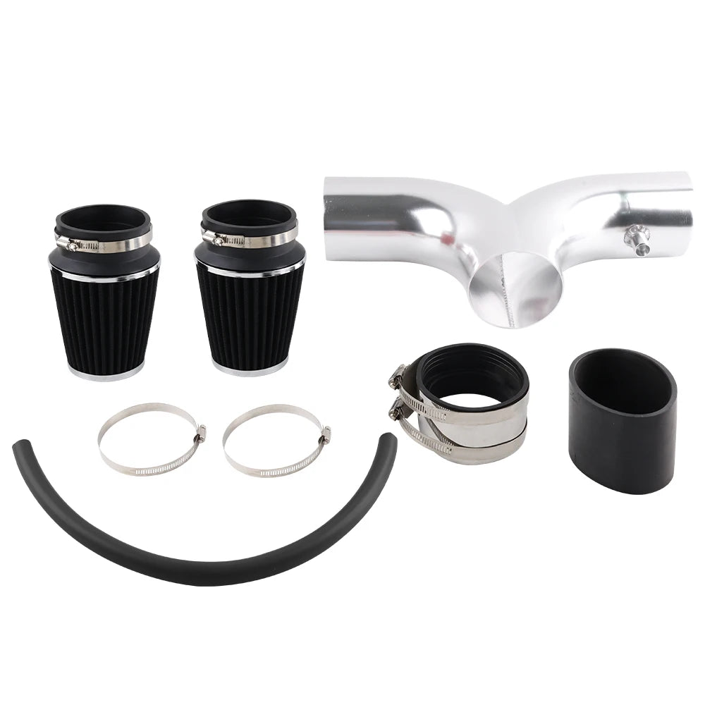For 99-04 JEEP Grand Cherokee 4.7L V8 Dual Twin Cold Air Intake Kit + Filter For 00-02 Dodge Durango with 3.7L V6/4.7L V8