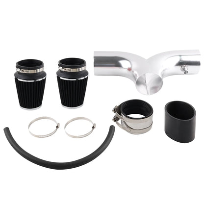 For 99-04 JEEP Grand Cherokee 4.7L V8 Dual Twin Cold Air Intake Kit + Filter For 00-02 Dodge Durango with 3.7L V6/4.7L V8