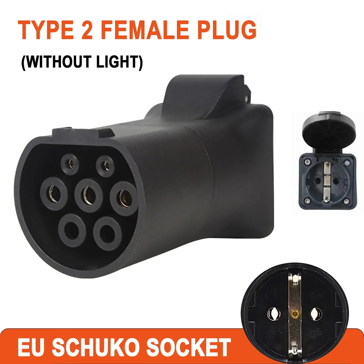 75Ω 470Ω 2KΩ 2.7KΩ V2L Type 2 Female to EU Schuko / Universal Socket EV Car Discharge Converter Adapter New Energy Vehicle Plug