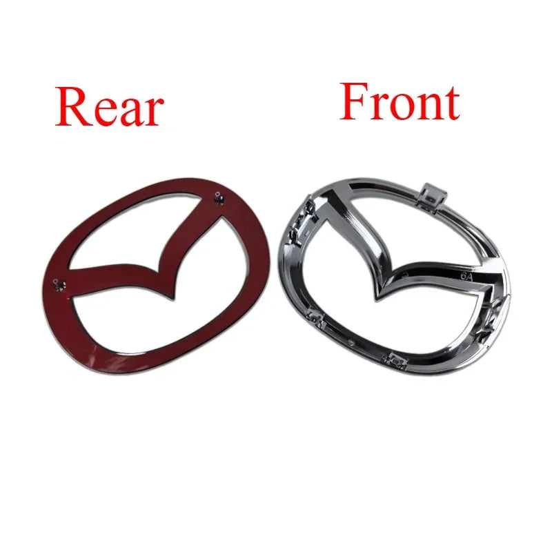 Plastic Car Front Trunk Emblem for Mazda 5 Logo Steering Wheel Badge 3D Body Replaced Sticker Rear Tail Refitting Decoration