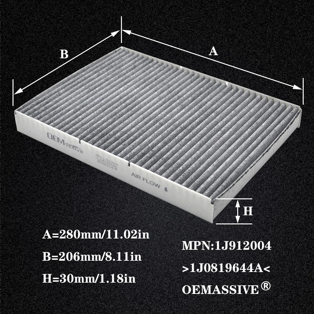 Car Pollen Cabin A/C Air Filter For Audi A3 8L 1996 - 2003 1.9 TDI 1896CC 1.6/1.8 L S3 Quattro APF APG ASV BAM BFQ AUM ASZ AUQ