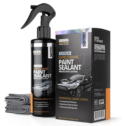 Platinum Rapid Ceramic Paint Sealant Spray Maximum Gloss Shine Extremely Hydrophobic Unmatched Slickness Ceramic Spray Coating