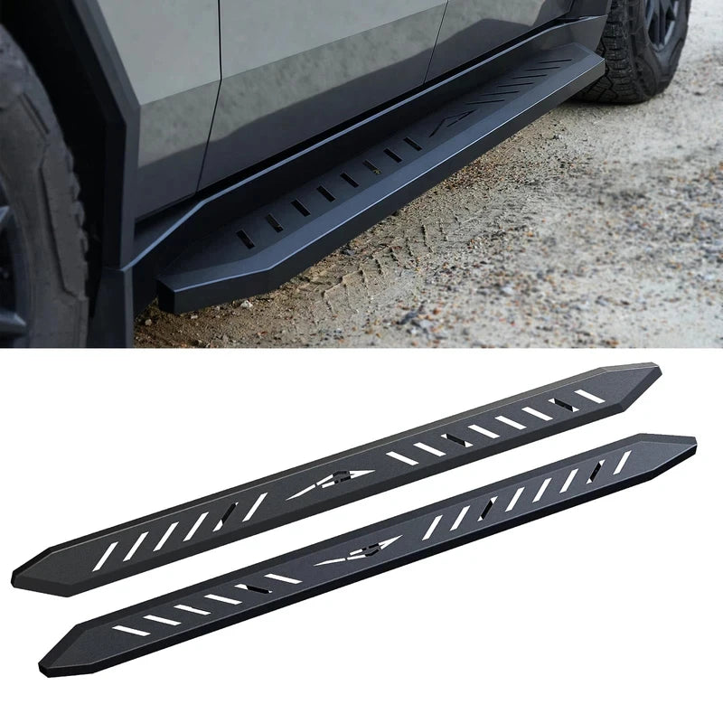 Left‑Right Set Anti‑Slip Carbon Steel Side Steps Running Boards, Exterior Upgrade Parts Fit Cybertruck