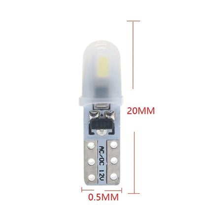 10/20 Pcs T5 Auto Car Dashboard Lights 2 3014 SMD Reading Instrument Panel Lamp No Polarity Led Bulb White 12V DC