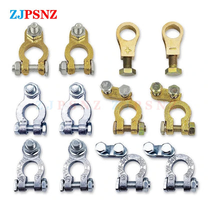 Car Battery Terminal Top Quick Post Terminals Wire Cable Clamp Terminal Positive Negative Electric Automotive Connector 12V 24V