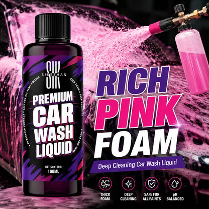 100ml Pink Foaming Extreme Bodywash & Wax Foaming Car Wash Soap, (Works with Foam Cannons/Guns or Bucket Washes) for Cars