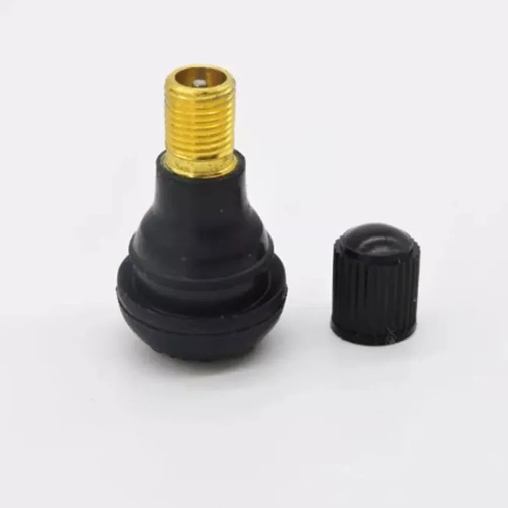 4Pcs Universal TR412 Snap-in Car Tubeless Tyre Valve Stems Rubber Copper Vacuum Tire Air Valve for Auto Motorcycle Moto