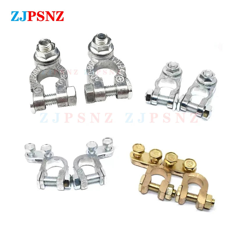 Car Battery Terminal Top Quick Post Terminals Wire Cable Clamp Terminal Positive Negative Electric Automotive Connector 12V 24V