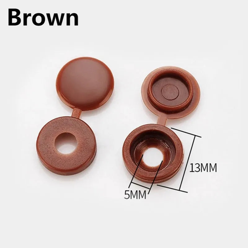 Screw Cover Cap White Black Grey Plastic One-piece Screw Cap Cover Nail Nuts Bolts Decorative Cover Screw Folding Ugly Covers