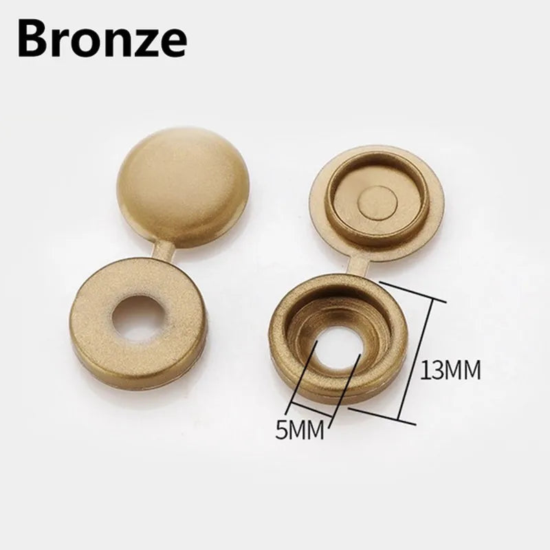 Screw Cover Cap White Black Grey Plastic One-piece Screw Cap Cover Nail Nuts Bolts Decorative Cover Screw Folding Ugly Covers