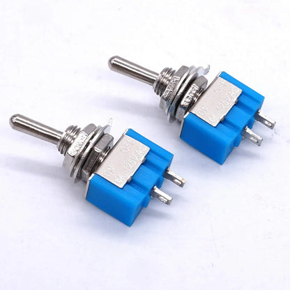 10pcs DPDT Mini Toggle Switch 2pin 2 Position ON/Off Miniature Toggle Switch 6A 125V Toggle Switch