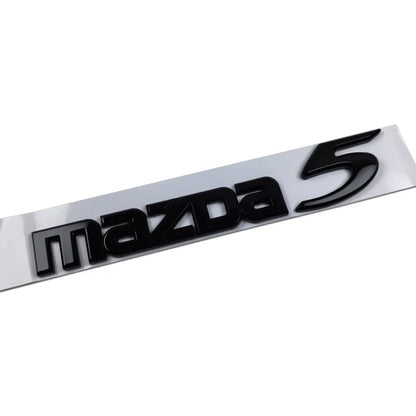Plastic Car Front Trunk Emblem for Mazda 5 Logo Steering Wheel Badge 3D Body Replaced Sticker Rear Tail Refitting Decoration