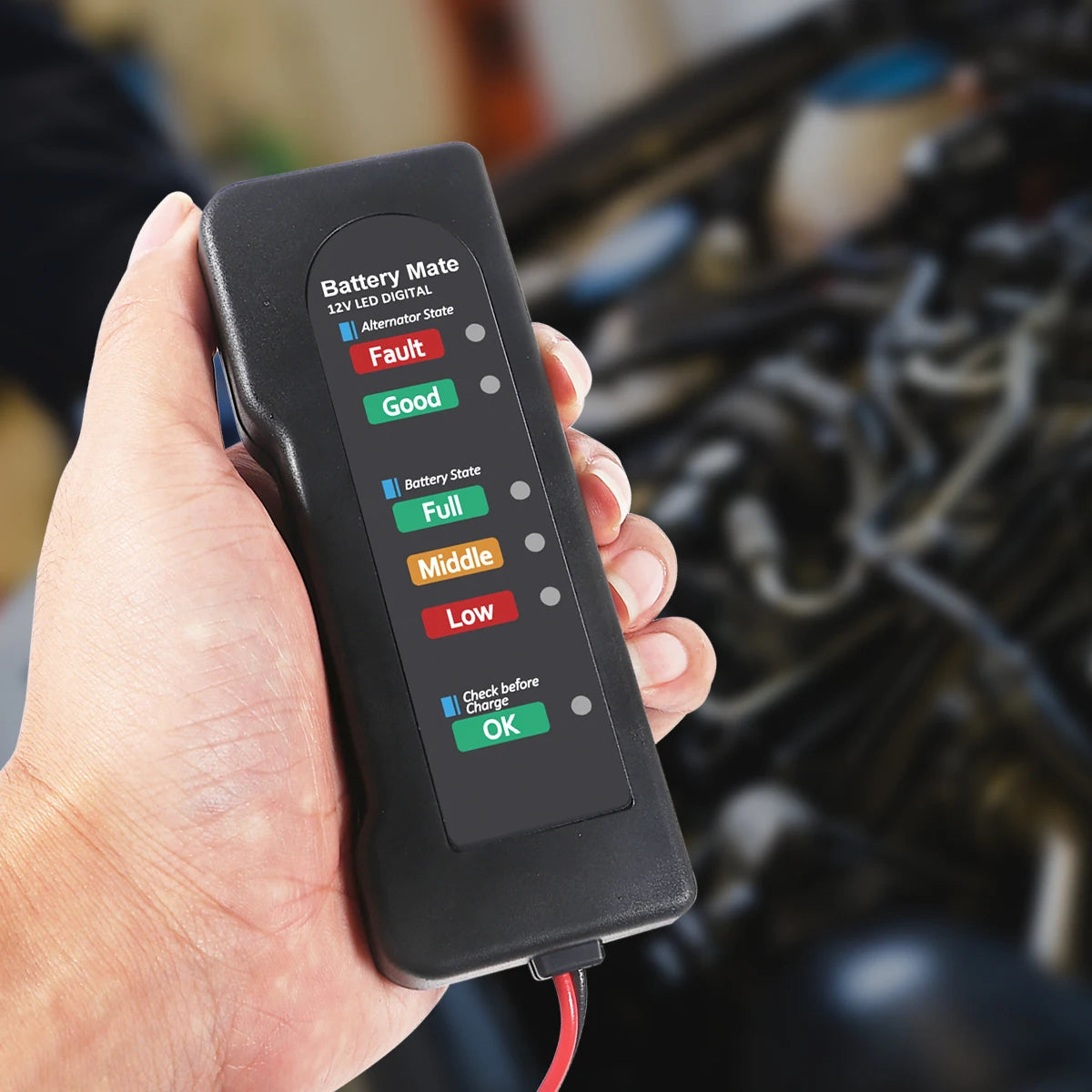 12V Car Battery Tester Automotive Alternator Checker Analyzer for Battery Charging System